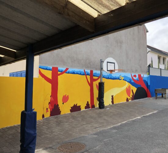 Fresque murale participative — École de Morgat