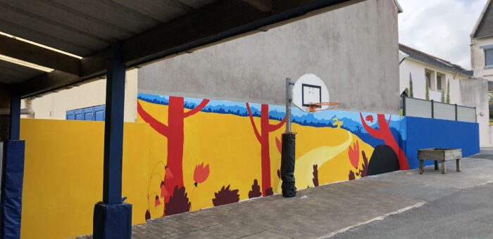 Fresque murale participative — École de Morgat