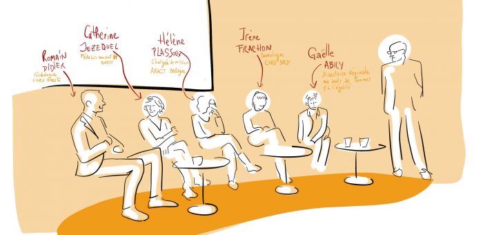 live sketching Egalité Femme/Homme face à la santé avec Ell’à Brest – intervenants