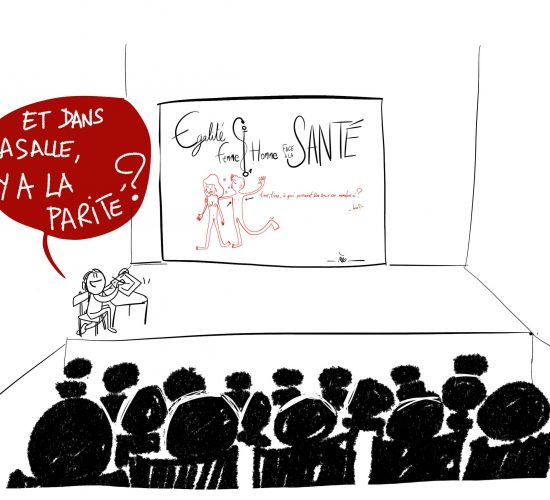 live sketching Egalité Femme/Homme face à la santé avec Ell’à Brest – questions