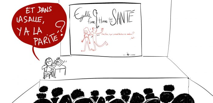 live sketching Egalité Femme/Homme face à la santé avec Ell’à Brest – questions